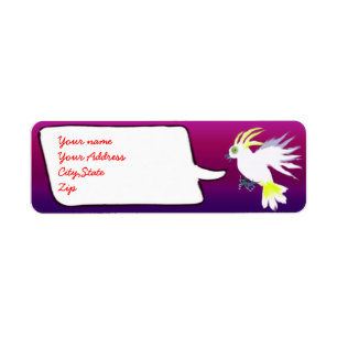 Etiqueta cockatoo hablador