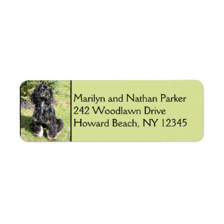Etiqueta Cocker Spaniel Dog Return Address Label