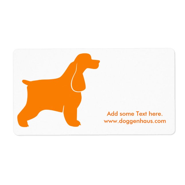 Etiqueta Cocker Spaniel Inglés (Frente)