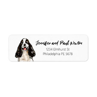 Etiqueta Cocker spaniel return address label