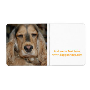 Etiqueta Cocker Spaniel Sushi