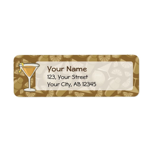 Etiqueta Cóctel de Sidecar (Frente)