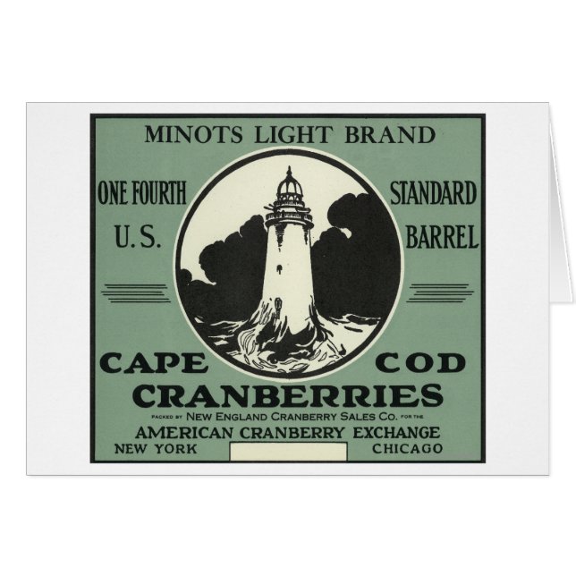 Etiqueta Cod Minots Light Brand Cranberry (Anverso (Horizontal))