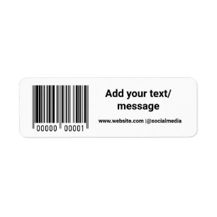 Etiqueta código de barras personalizado simple agregar su s