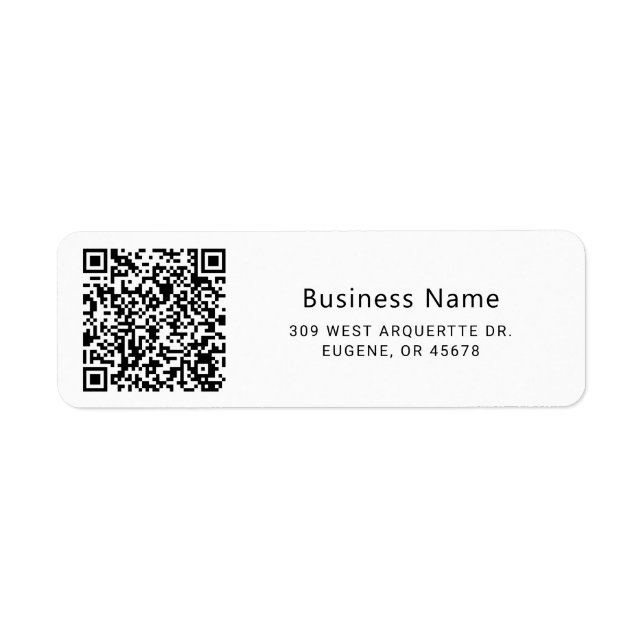 Etiqueta Código QR comercial (Frente)