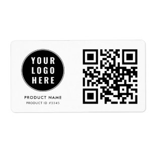 Etiqueta Código QR de escaneo del logotipo empresarial simp