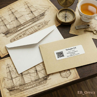 Etiqueta Código QR de Negocio de Escritura Minimalista Blan
