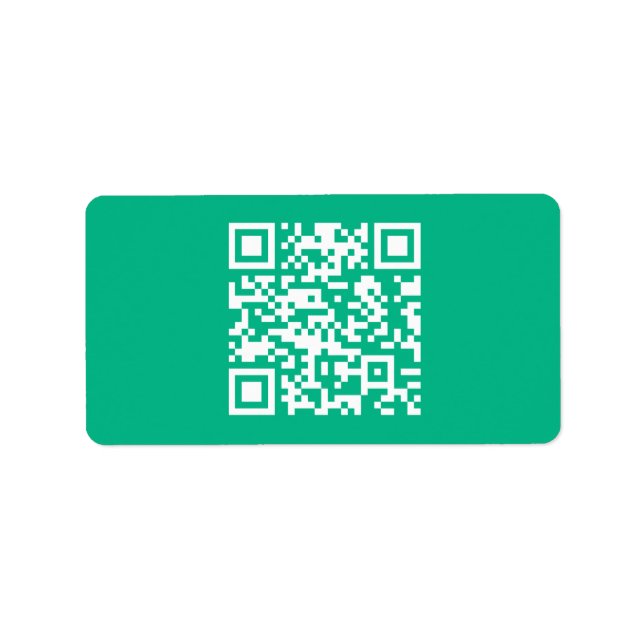 Etiqueta Código QR editable Generar el propio | Verde verde (Frente)