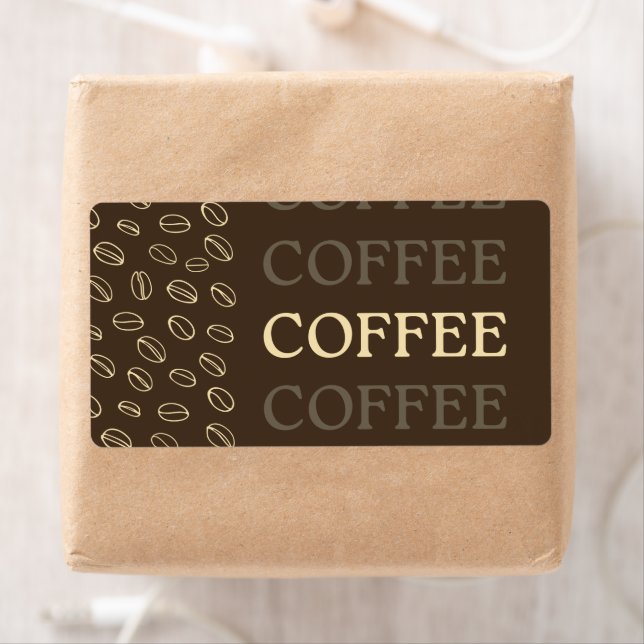 Etiqueta Coffee Label – Retro Coffee Beans (In situ)