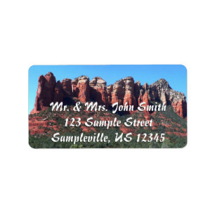 Etiqueta Coffee Pot Rock II en Sedona Arizona
