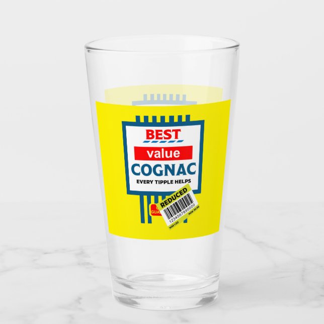 Etiqueta Cognac de Navidades divertidos (Anverso)