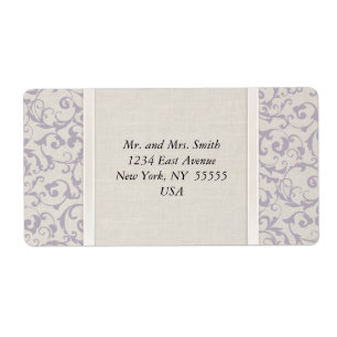 Etiqueta Colección de Bodas de lavanda SmartElegance