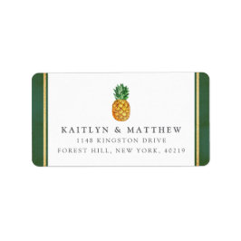 Etiqueta Colección de Bodas de piña tropical