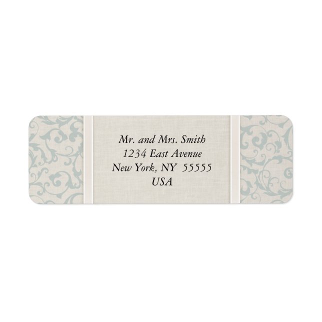 Etiqueta Colección de Bodas SmartElegance SeaSpray (Frente)