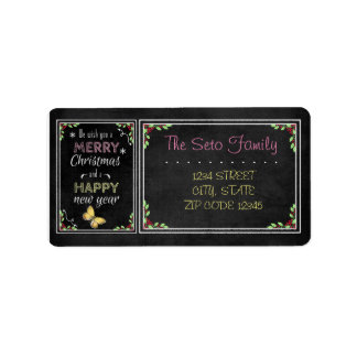 Etiqueta Colección de Navidades de Chalkboard