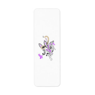 Etiqueta Colección de Paisley Botánico de Lujo