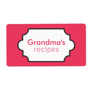 Etiqueta Colección de recetas de la abuela