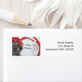 Etiqueta Colección navideña de alegría y cinta de opciones