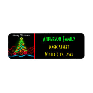 Etiqueta Colección Neon Holiday para Navidades modernos