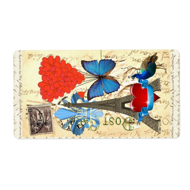 Etiqueta Colección romántica de París (Frente)