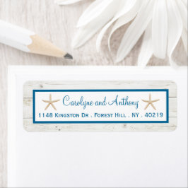 Etiqueta Colección Starfish Whitewashed Wood Beach Wedding