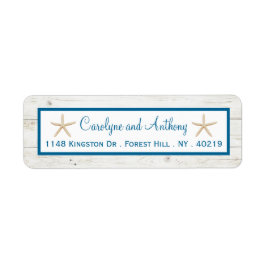 Etiqueta Colección Starfish Whitewashed Wood Beach Wedding
