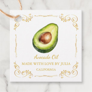 Etiqueta Colgante Cuadrada de Aceite de Aguacate C