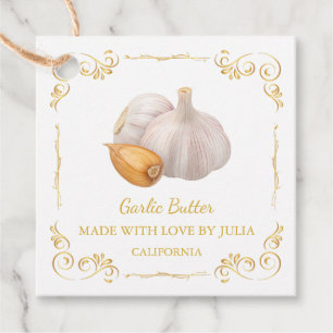 Etiqueta Colgante Cuadrada de Mantequilla de Ajo C