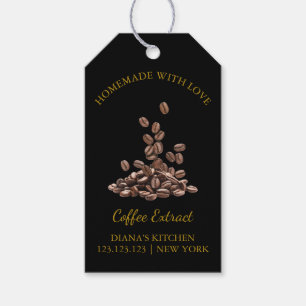 Etiqueta Colgante de Extracto de Café Casero Simpl