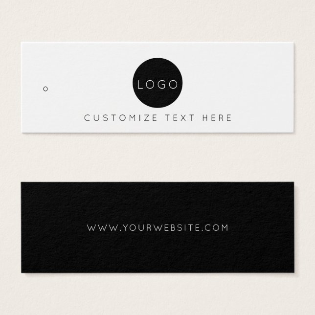 Etiqueta Colgante de Logo Empresarial (Anverso y reverso)