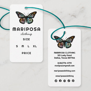Etiqueta Colgante de Mariposa Monarca Elegante Pre