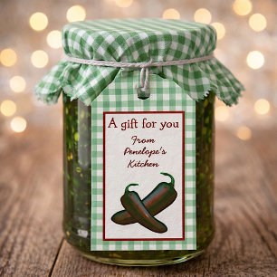 Etiqueta Colgante de Mermelada Casera de Jalapeño