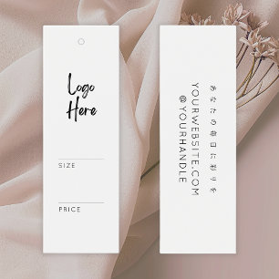Etiqueta Colgante de Precio de Ropa con Logo Blanc