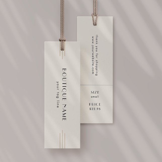 Etiqueta Colgante de Precio de Ropa EVERLY Ivory (EVERLY Ivory Hang Tags Clothing Label Price Tag)