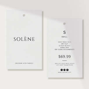 Etiqueta Colgante de Precio de Ropa Minimalista