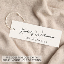 Etiqueta Colgante de Ropa con Letra de Firma Chic