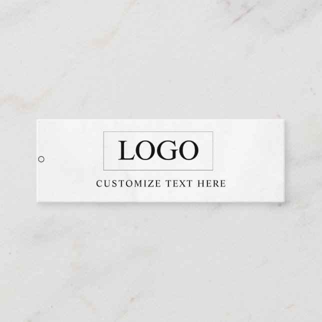 Etiqueta Colgante de Ropa con Logo de Negocio Mini (Anverso)