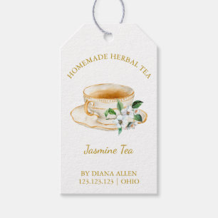 Etiqueta colgante de té de jazmín simple