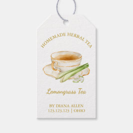 Etiqueta Colgante de Té Simple de Limoncillo