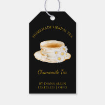 Etiqueta Colgante de Té Simple de Manzanilla