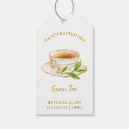 Etiqueta colgante de Té Verde Simple