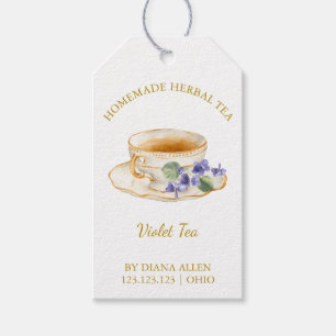 Etiqueta colgante de Té Violeta Simple