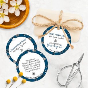 Etiqueta Colgante Floral 🌹 para Regalos de Baño y