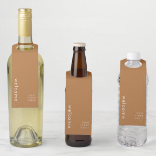 Etiqueta colgante para botella de bienvenida minim