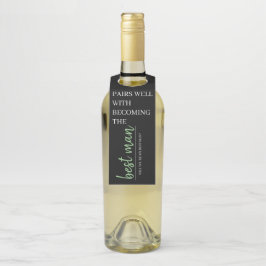 Etiqueta colgante para botella de vino de anuncio