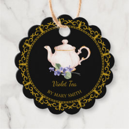 Etiqueta Colgante para Tetera Antigua de Té Violet