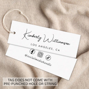 Etiqueta Colgante Personalizada con Letra Chic Sig