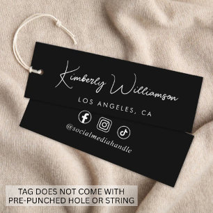 Etiqueta Colgante Personalizada de Script Chic en