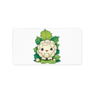 Etiqueta Coliflor Kawaii