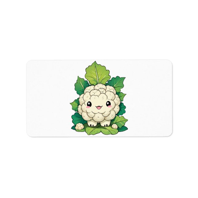 Etiqueta Coliflor Kawaii (Frente)